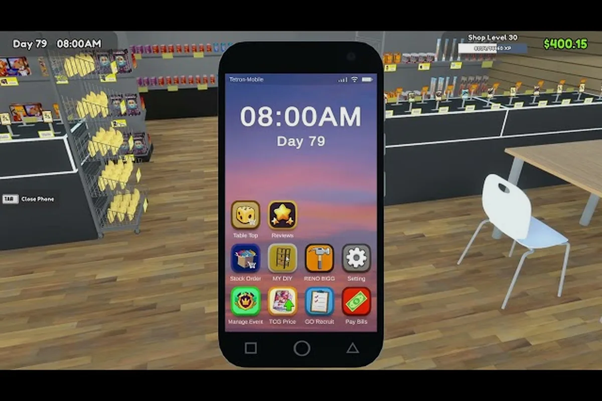 TCG Card Shop Simulator günstigste Möbel: Budget-Einrichtung